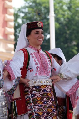 Vrlika, Hırvatistan Zagreb 50 Uluslararası Folklor Festivali sırasında halk grubu üyeleri