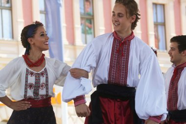 selkirk, manitoba, Kanada Ukrayna dance ensemble troyanda Zagreb 48 Uluslararası Folklor Festivali sırasında halk grubu