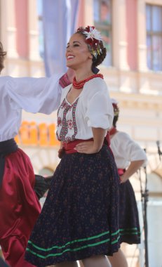 selkirk, manitoba, Kanada Ukrayna dance ensemble troyanda Zagreb 48 Uluslararası Folklor Festivali sırasında halk grubu