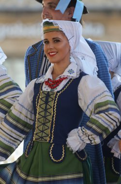 selkirk, manitoba, Kanada Ukrayna dance ensemble troyanda Zagreb 48 Uluslararası Folklor Festivali sırasında halk grubu