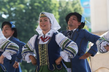 selkirk, manitoba, Kanada Ukrayna dance ensemble troyanda Zagreb 48 Uluslararası Folklor Festivali sırasında halk grubu