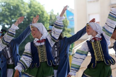 selkirk, manitoba, Kanada Ukrayna dance ensemble troyanda Zagreb 48 Uluslararası Folklor Festivali sırasında halk grubu