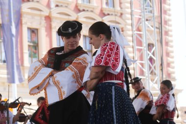 selkirk, manitoba, Kanada Ukrayna dance ensemble troyanda Zagreb 48 Uluslararası Folklor Festivali sırasında halk grubu