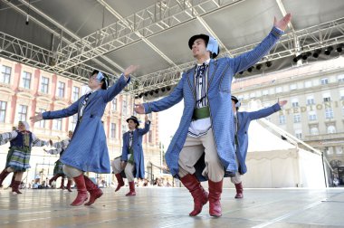 selkirk, manitoba, Kanada Ukrayna dance ensemble troyanda Zagreb 48 Uluslararası Folklor Festivali sırasında grup üyeleri halk