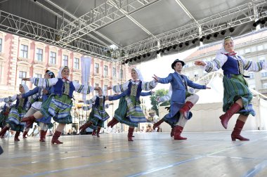selkirk, manitoba, Kanada Ukrayna dance ensemble troyanda Zagreb 48 Uluslararası Folklor Festivali sırasında grup üyeleri halk