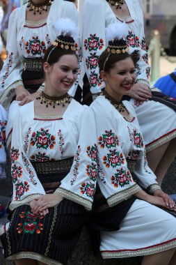 Grup üyeleri halk edmonton (alberta), Kanada Ukrayna dansçılar viter 48 Uluslararası Folklor Festivali, zagreb