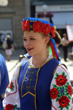Grup üyeleri halk edmonton (alberta), Kanada Ukrayna dansçılar viter 48 Uluslararası Folklor Festivali, zagreb