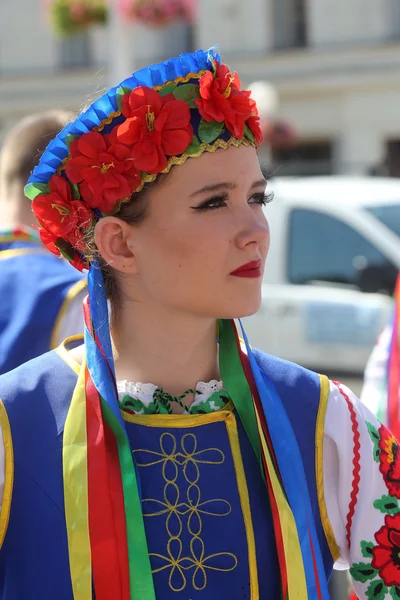 Members of folk group Edmonton (Alberta), Ukrainian dancers Viter from Canada during the 48th International Folklore Festival in Zagreb — Stock Photo, Image