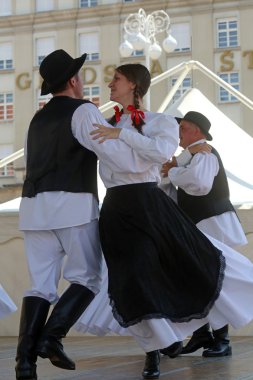 üyeler halk grupları St jerome strigova, Hırvatistan Zagreb 48 Uluslararası Folklor Festivali sırasında gelen