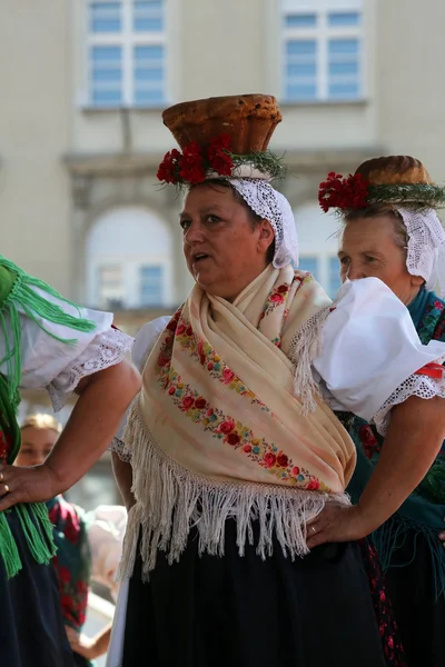 クロアチア ザグレブの 48 国際民俗祭の間に nedelisce から selacka sloga グループの民族のメンバー — ストック写真