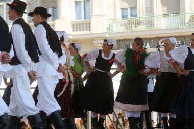 mihovljan, Hırvatistan Zagreb 48 Uluslararası Folklor Festivali sırasında halk grupları üyeleri