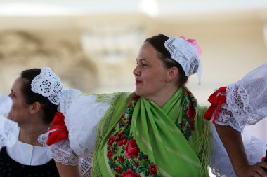 mihovljan, Hırvatistan Zagreb 48 Uluslararası Folklor Festivali sırasında halk grupları üyeleri