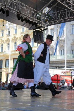 mihovljan, Hırvatistan Zagreb 48 Uluslararası Folklor Festivali sırasında halk grupları üyeleri