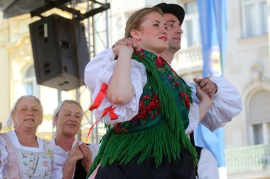 mihovljan, Hırvatistan Zagreb 48 Uluslararası Folklor Festivali sırasında halk grupları üyeleri