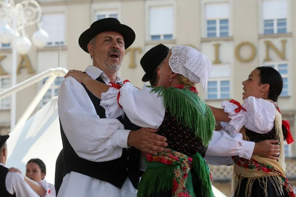 Członków Ludowej grupy sloga selacka z nedelisce, Chorwacji podczas 48 Festiwal Folklorystyczny w Zagrzebiu — Zdjęcie stockowe