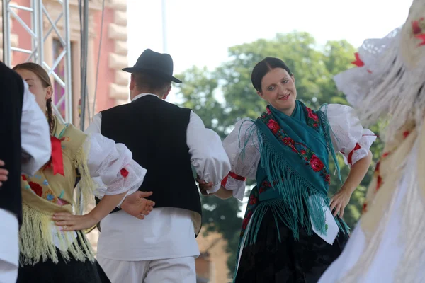 マラ スボティツァ クロアチア ザグレブの 48 国際民俗祭の間にからの民族グループのズボンのメンバー — ストック写真
