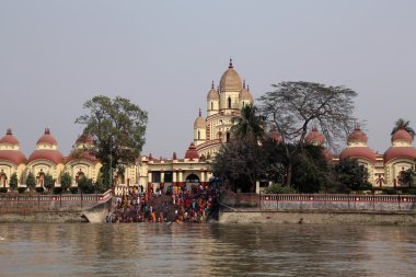 hindu insanlar ghat banyo kolkata dakshineswar kali Tapınağı yakınındaki
