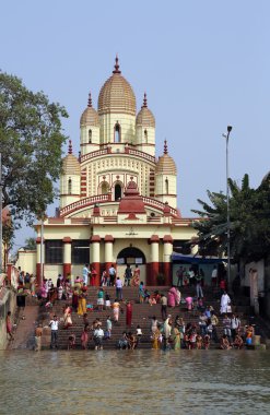 hindu insanlar ghat banyo kolkata dakshineswar kali Tapınağı yakınındaki