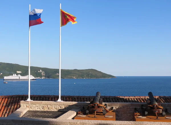 Canoni nella fortezza di Herceg Novi, Montenegro — Foto Stock