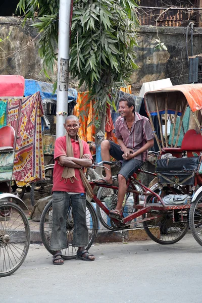 Conductor de Rickshaw, Calcuta — Foto de Stock