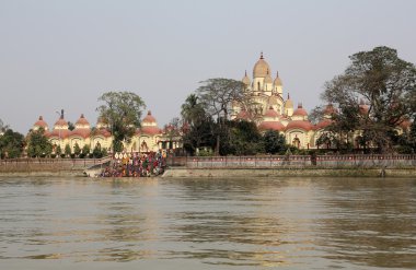 hindu insanlar ghat banyo kolkata dakshineswar kali Tapınağı yakınındaki
