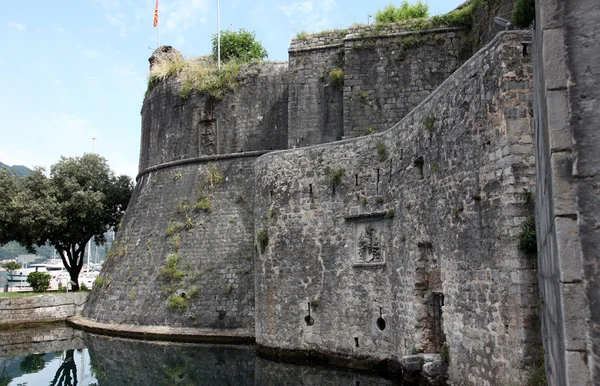 Stare mury twierdzy Kotor. Czarnogóra — Zdjęcie stockowe