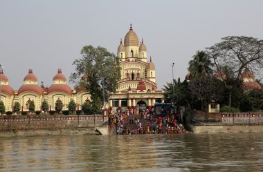 hindu insanlar ghat banyo kolkata dakshineswar kali Tapınağı yakınındaki