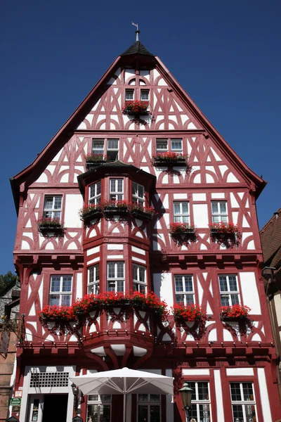 Vecchia casa a graticcio a Miltenberg, Germania — Foto Stock
