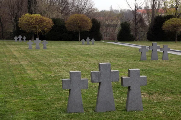 Deutsche Soldatengräber Mirogoj Friedhof Zagreb Kroatien — Stockfoto