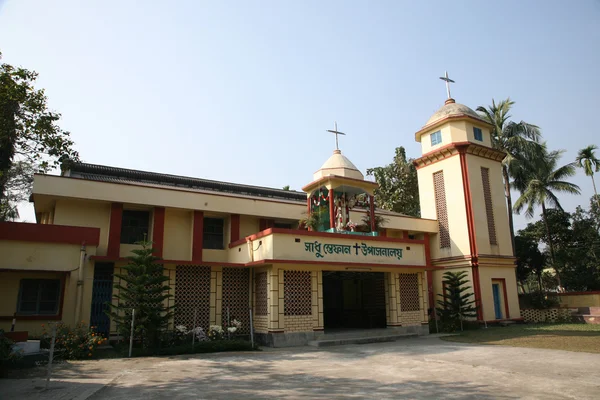 Kościół katolicki w bamanpukur, bengal zachodni, Indie — Zdjęcie stockowe