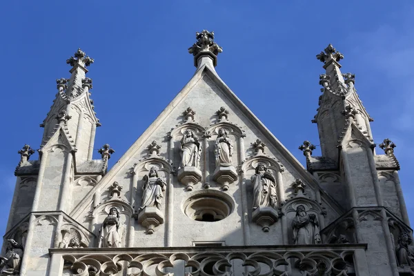 Aziz heykeli Gotik kilise Maria Batı Portal'dan Viyana'da Gestade dilerim — Stok fotoğraf