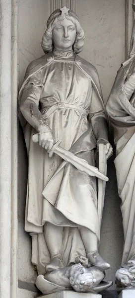 Estátua de Santo, Igreja Maria am Gestade em Viena — Fotografia de Stock