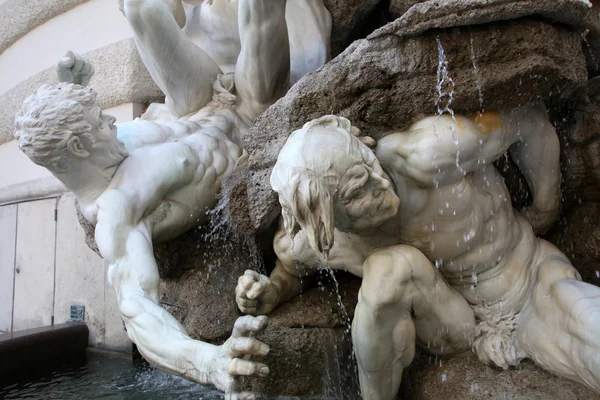 The forces on land fountain at the Hofburg in Vienna — Stock Photo, Image