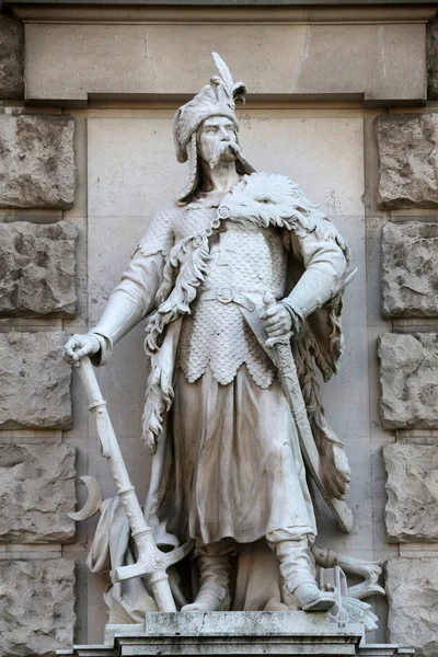 Anton Brenek : Polonais, sur la façade du Neuen Burg sur Heldenplatz à Vienne — Photo