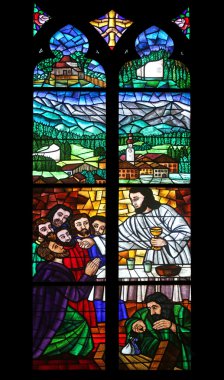 Son akşam yemeği, vitray Votiv Kirche Viyana'da içinde