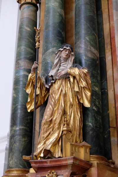 Statue de Saint, Autel dans la Collégiale de Salzbourg — Photo