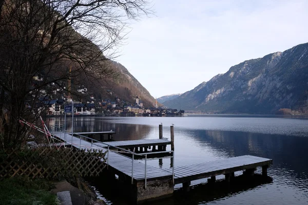 Hallstatt vesnice, Salzkammergut Rakousko — Stock fotografie