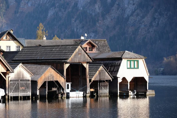 Aldeia de Hallstatt, Salzkammergut da Áustria — Fotografia de Stock