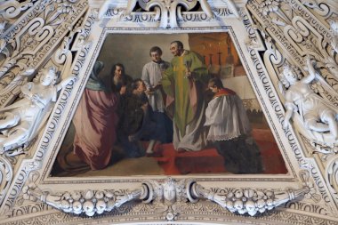 Şapel, Saint Charles Borromeo, Salzburg Katedrali kubbede parçası