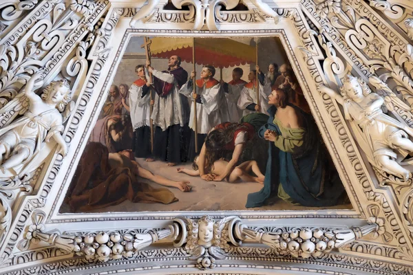 Fragmento de la cúpula en la Capilla de San Carlos Borromeo, Catedral de Salzburgo —  Fotos de Stock