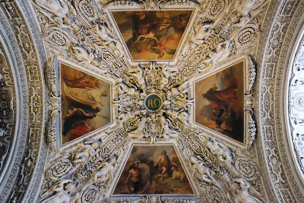 Fragment of the dome in the Chapel of Holy Cross, Salzburg Cathedral — Stock Photo, Image