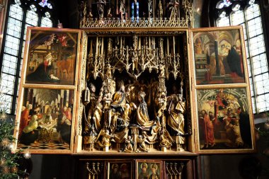 Bucak kilise St. Wolfgang Wolfgangsee Avusturya üzerinde ana sunak
