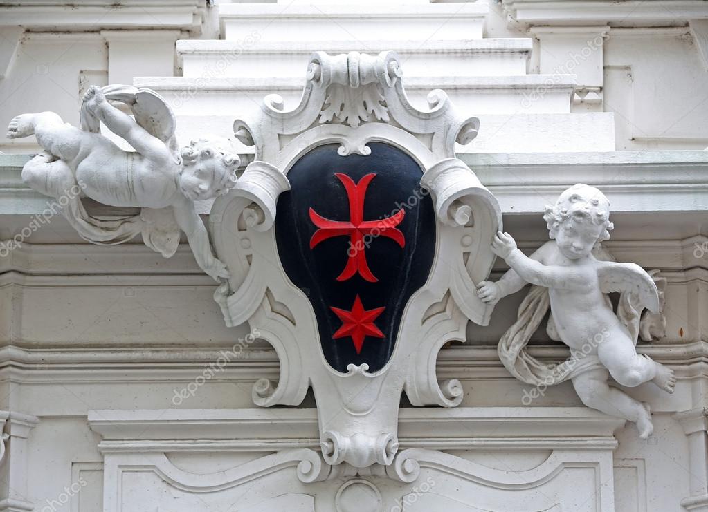Detail from the house of the Knights of the Cross with the Red Star in Vienna
