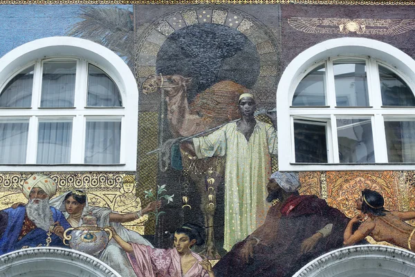 Mosaicos Fachada, Karntnerstrasse 16 em Viena — Fotografia de Stock
