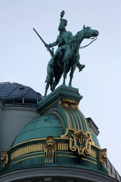 Reiter, architektonische künstlerische Dekorationen auf der Hofburg, Wien — Stockfoto