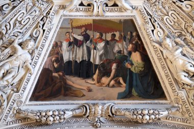 Şapel, Saint Charles Borromeo, Salzburg Katedrali kubbede parçası