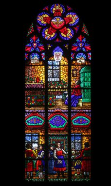 Mary'nin Absam, vitray Votiv Kirche Viyana'da içinde mucizevi görüntü