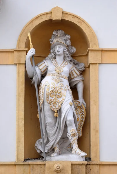 Minerva, Roman goddess of wisdom and sponsor of arts, trade, and strategy, Arsenal (Zeughaus) in Graz, Styria, Austria — Stock Photo, Image