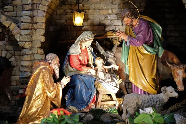 Рождественская сцена — стоковое фото