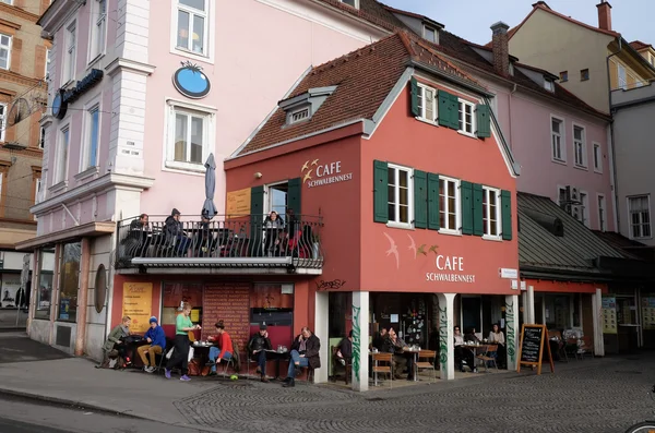 Caffè nel centro storico di Graz, Austria — Foto Stock